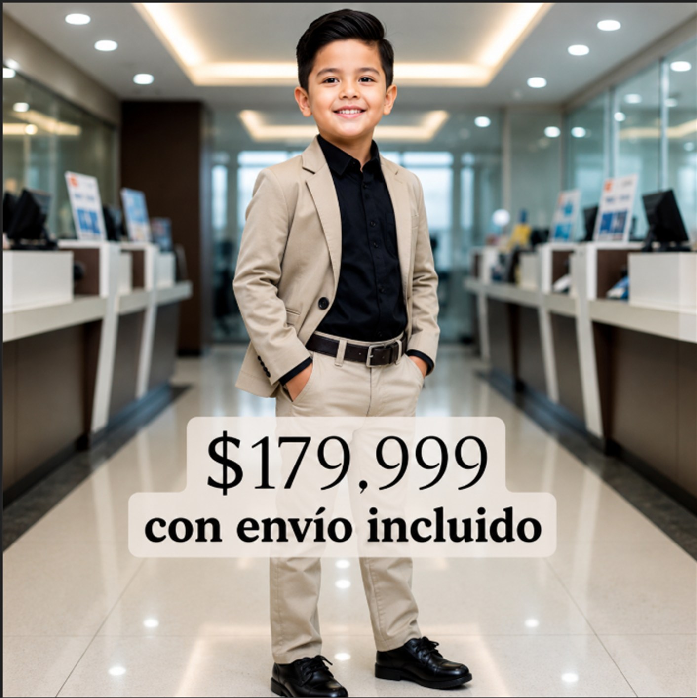 Traje beige para niño $179.999 con envío incluido STYLEM